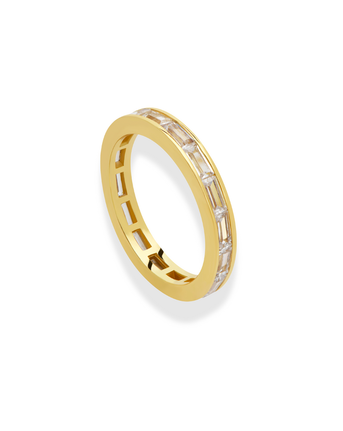 Bianca Baguette Eternity Ring - Mod + Jo - Jewelry built to last, advanced plating technology