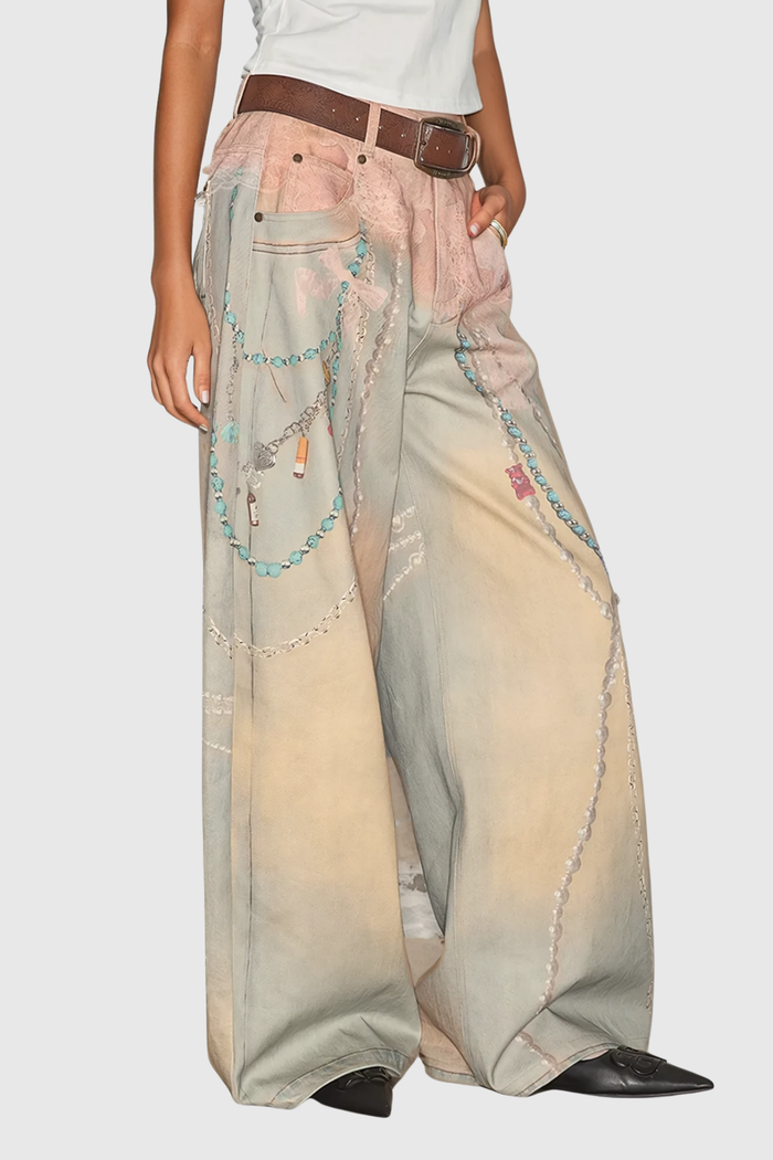 Bilqis Bow Print Jeans