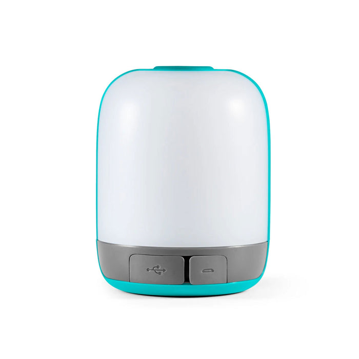 Reverse detail of a Biolite Alpen Glow rechargeable LED lantern on a white background