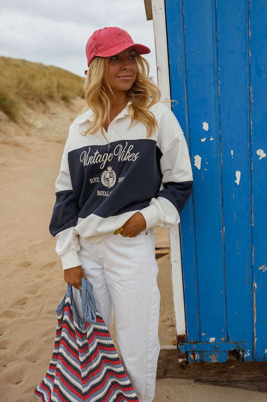 Blue and White Emile Sweater