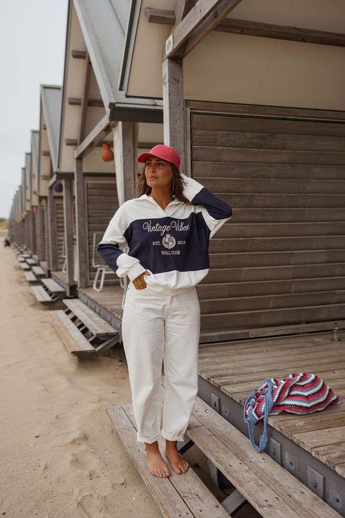 Blue and White Emile Sweater