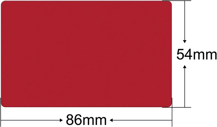 Blue Steel - Custom Wallet Insert Personalized with Any Message Card – Piece 1, Red
