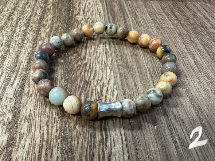 Bracelet - men's stone single charm