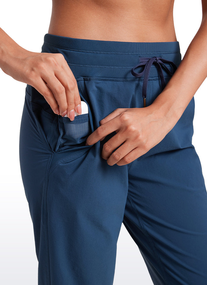 CRZ YOGA Women's Casual Workout Joggers Pants with Pockets 28.5” French Navy