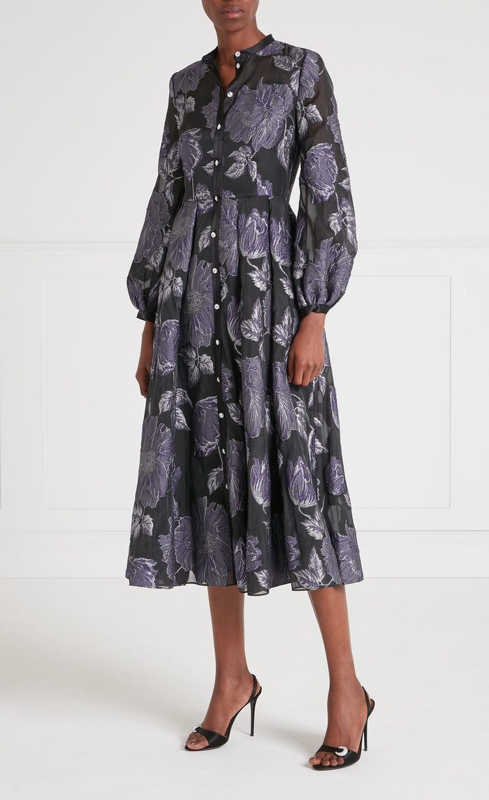 Bridget Cocktail Dress - Black & Silver