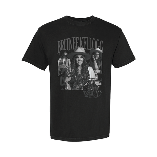BRITNEE KELLOGG Photo Collage Black Tee