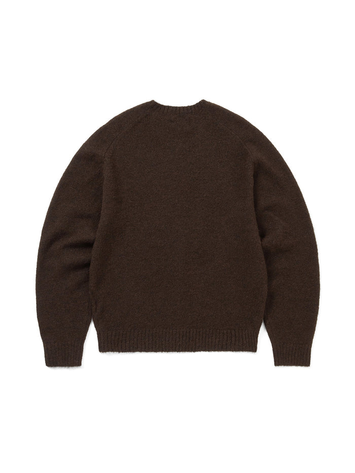 Brushed V Neck Knit Sweater