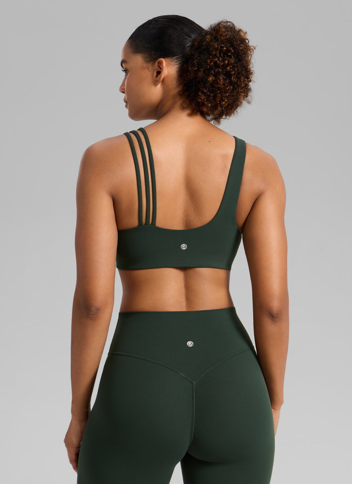 Women's Butterlift® Yoga Asymmetric Straps Sports Bra Medium Support Legend Green