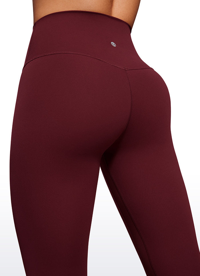 CRZ YOGA Women's Butterluxe Double seamed Yoga Leggings 28" Red Merlot