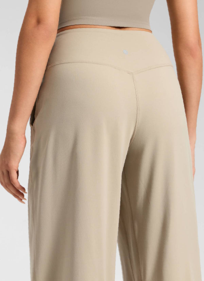 CRZ YOGA Women's Butterluxe Casual High Rise Pocket Wide Leg Pant 30" Oak
