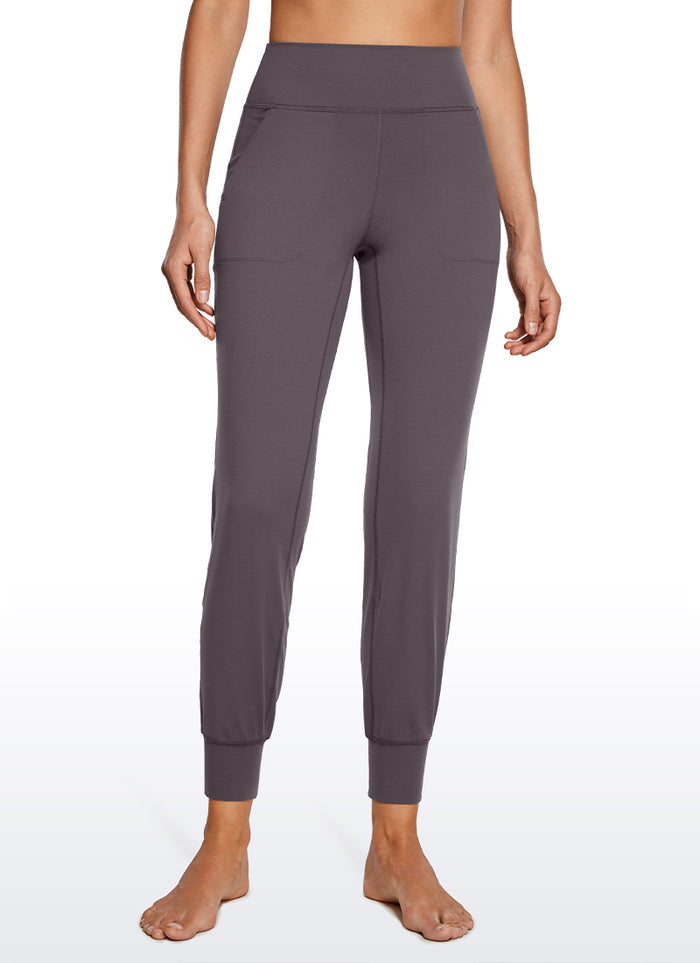 CRZ YOGA Women's Butterluxe High Rise Joggers Pants with Pockets 27'' Tornado
