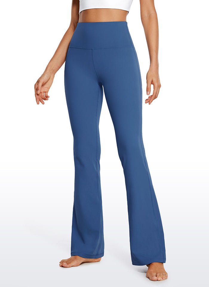 CRZ YOGA Women's Butterluxe High Waist Flare Leg Bootcut Leggings 32" Pitch Blue