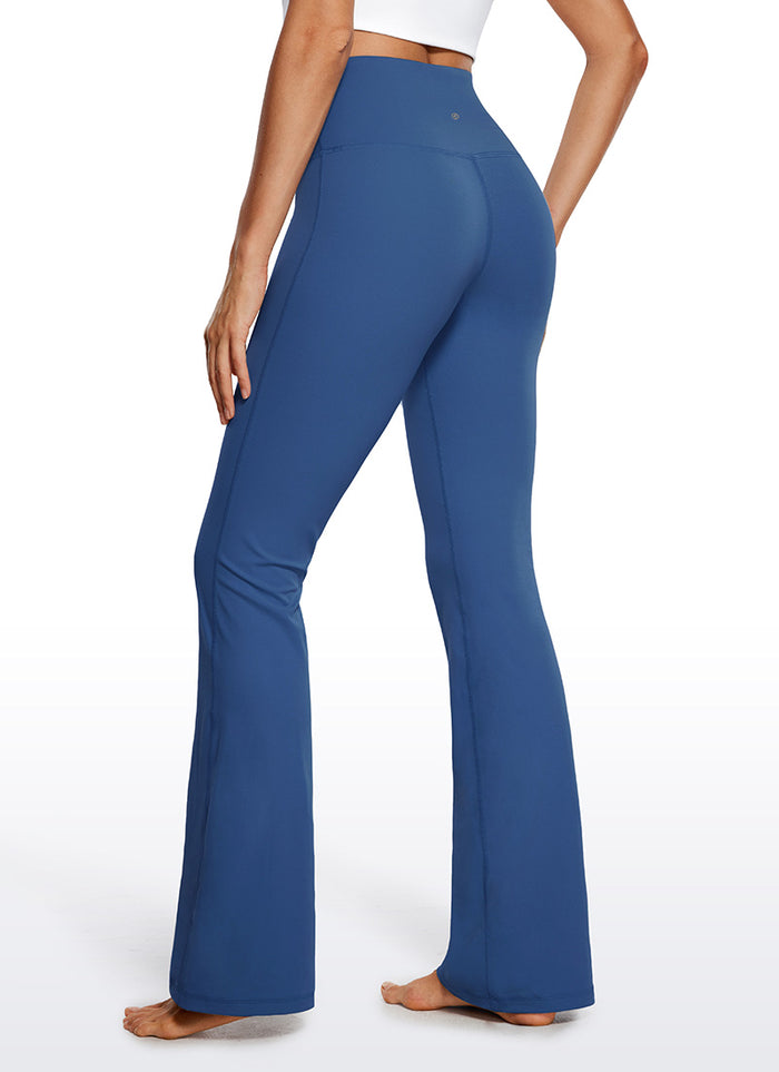 CRZ YOGA Women's Butterluxe High Waist Flare Leg Bootcut Leggings 32" Pitch Blue