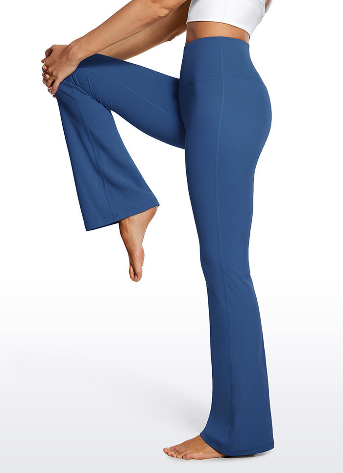 CRZ YOGA Women's Butterluxe High Waist Flare Leg Bootcut Leggings 32" Pitch Blue