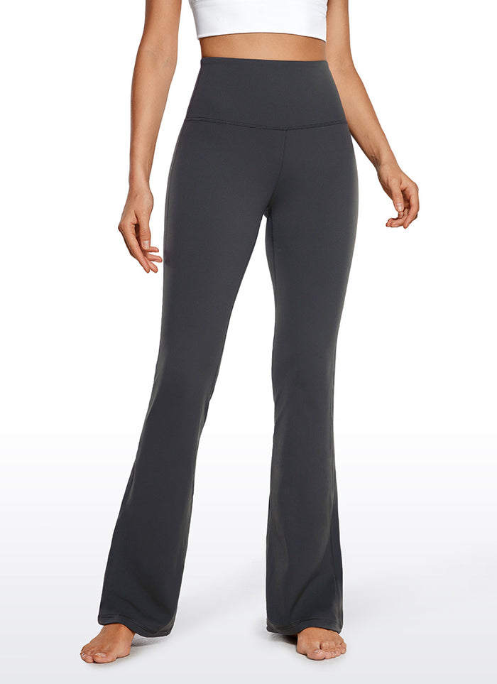 CRZ YOGA Women's Butterluxe High Waist Flare Leg Bootcut Leggings 32" Mysterious Grey