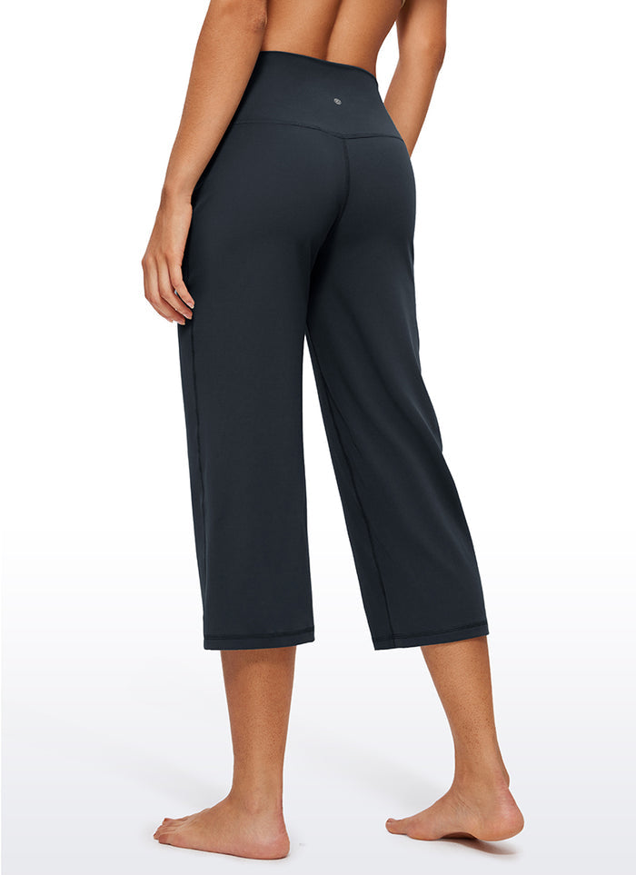 CRZ YOGA Women's Butterluxe High Rise Wide Leg Pants with Pockets 23'' True Navy