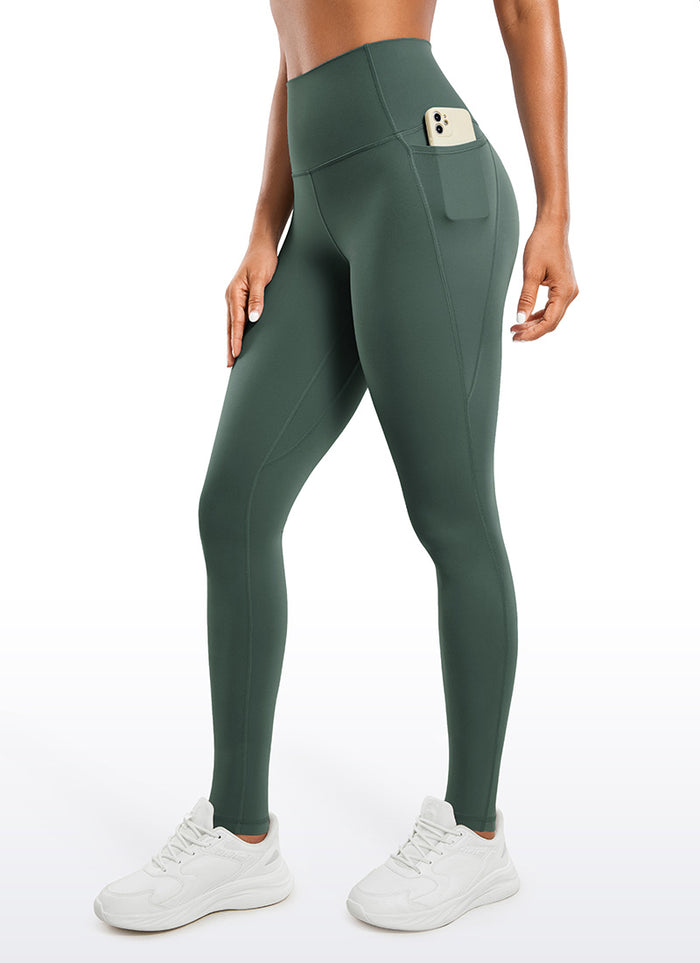 CRZ YOGA Womens Butterluxe Pockets Workout Leggings 30" Dark Forest Green