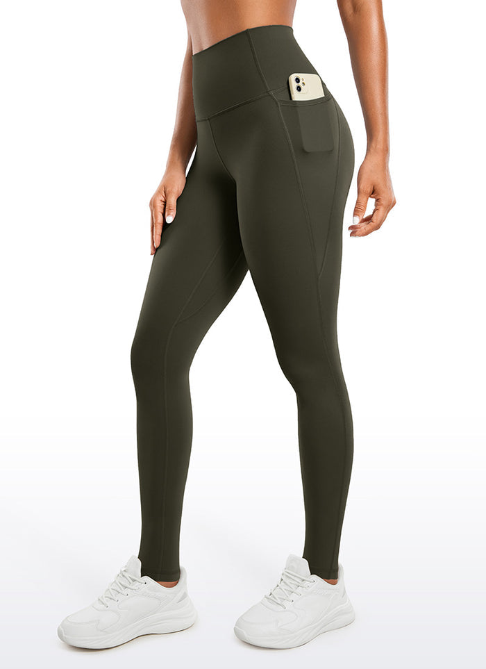 CRZ YOGA Womens Butterluxe Pockets Workout Leggings 30" Olive Green