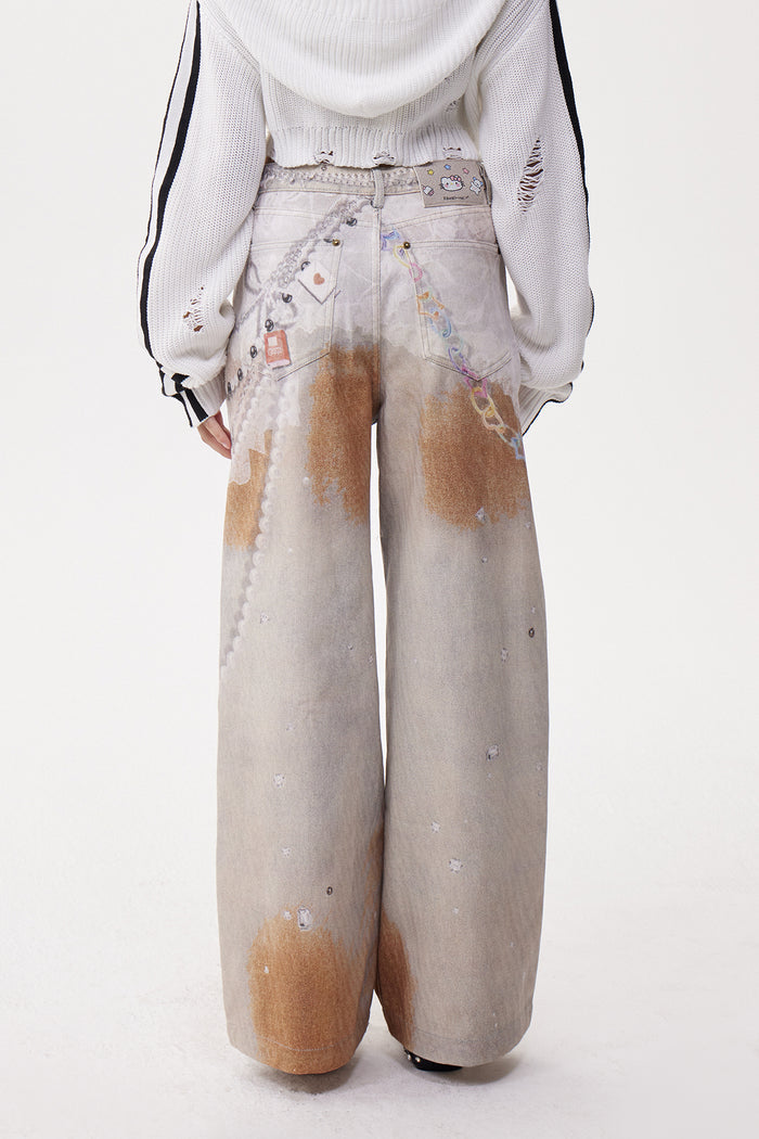 Calum Pearl Print Hayley Jeans