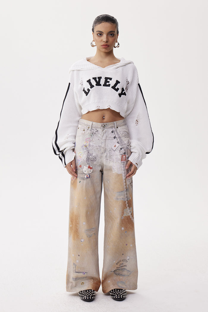 Calum Pearl Print Hayley Jeans