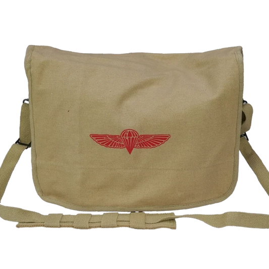 Canvas Paratrooper Emblem Messanger Bag - Army and Outdoors - Shoulder Bags