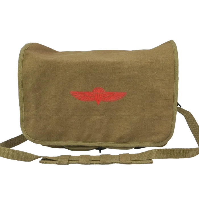 Canvas Paratrooper Emblem Messanger Bag - Army and Outdoors - Shoulder Bags