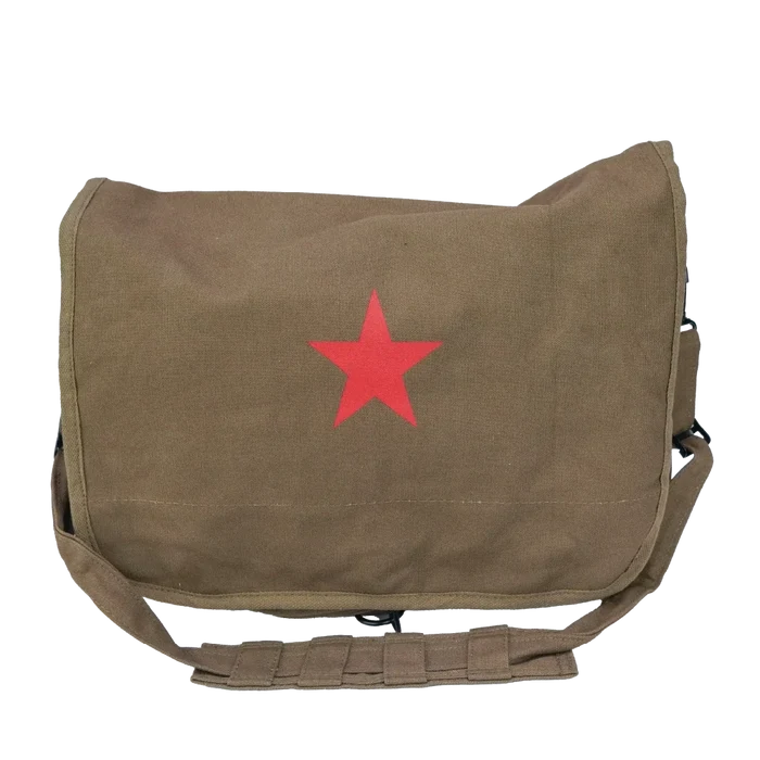 Canvas Paratrooper Red Star Messanger Bag - Army and Outdoors - Shoulder Bags