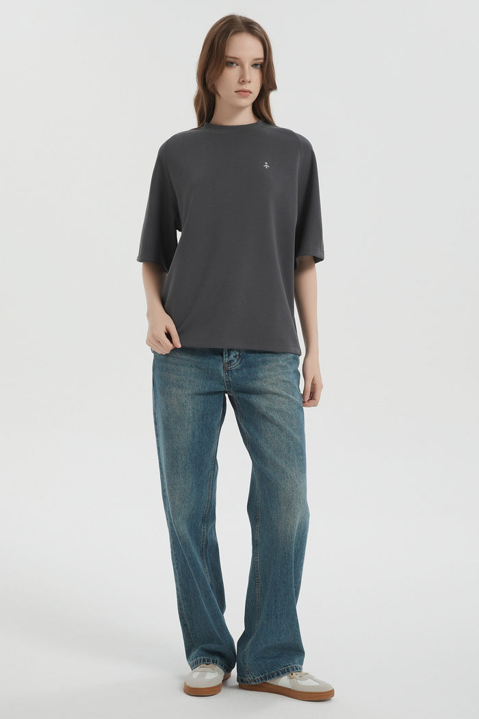 orolay Casual Crew Neck T-Shirt Tops Basic Workout #color_gray