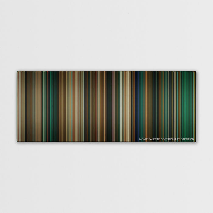 Catwoman color palette canvas print: thousands of thin vertical stripes of color