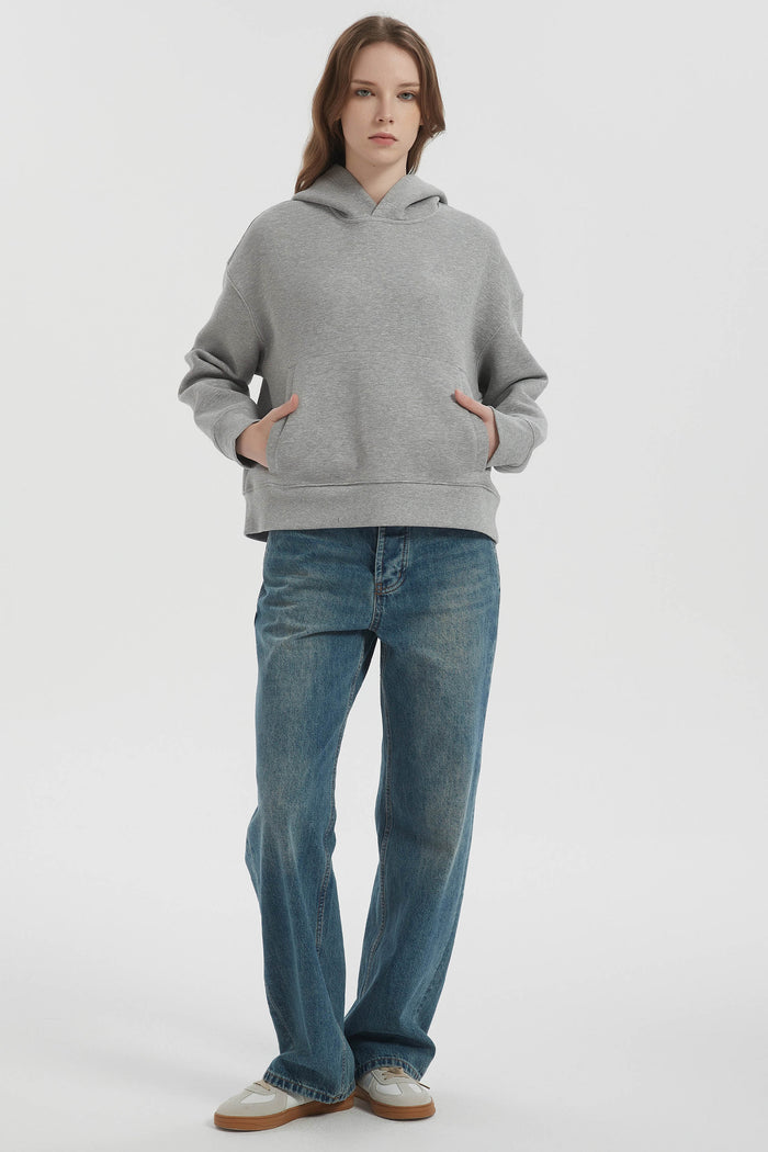 Orolay Causal Hoodies Pullover with Pocket #color_gray