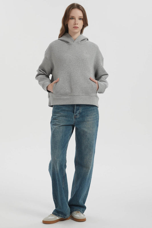 Orolay Causal Hoodies Pullover with Pocket #color_gray