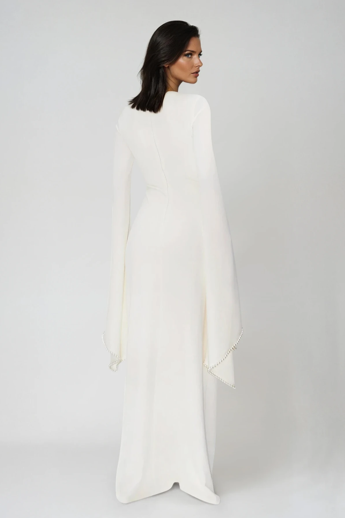 Cesare Pearl Bandage Maxi Dress