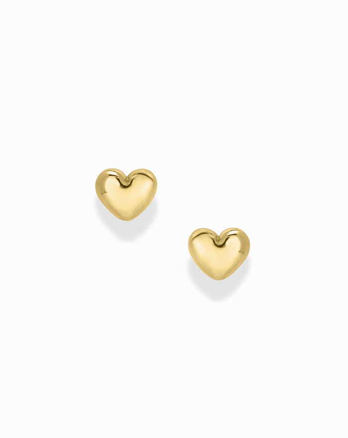 Charlotte Heart Studs - Mod + Jo - Jewelry built to last, advanced plating technology