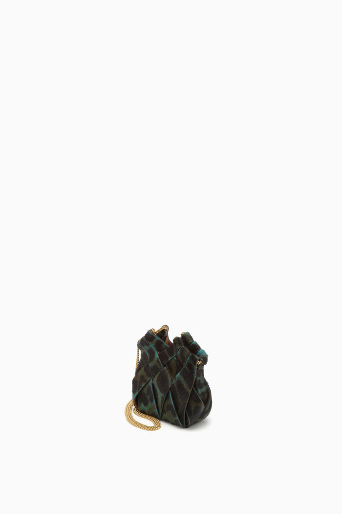 Charlotte Mini Crossbody with Chain - Emerald Leopard