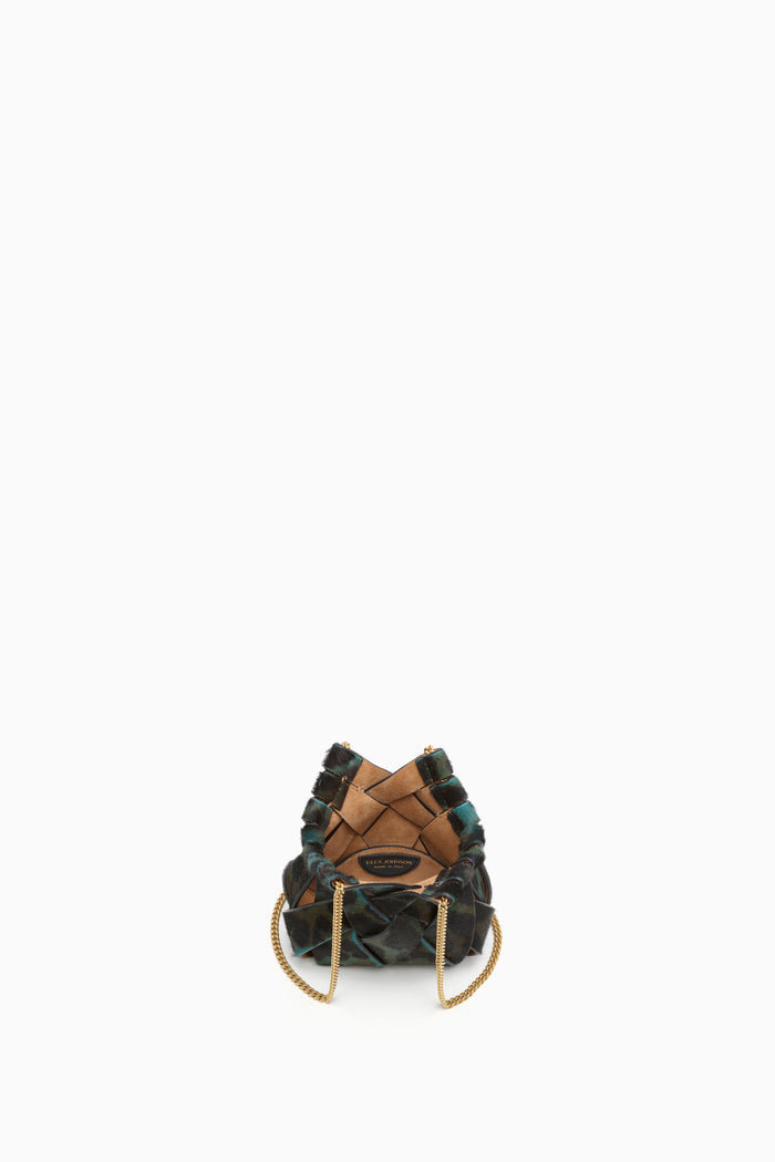 Charlotte Mini Crossbody with Chain - Emerald Leopard