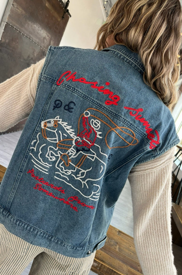 Chasing Sunsets Denim Vest