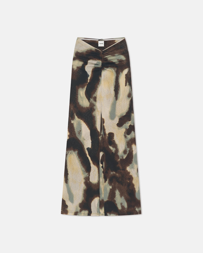 Cheyen - Mesh Jersey Long Skirt - Watercolor Sage