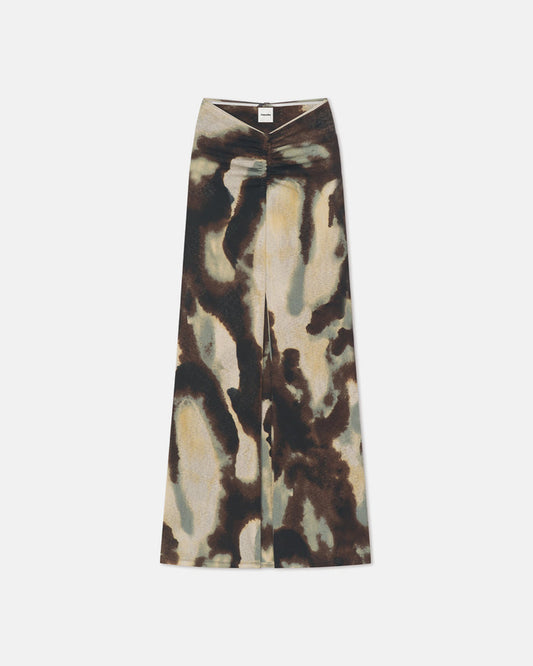 Cheyen - Mesh Jersey Long Skirt - Watercolor Sage