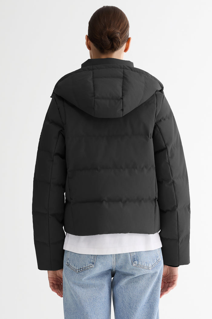 CityForm Short Detachable Hood Down Jacket orolay #color_black