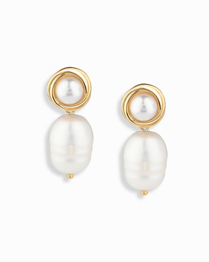 Clara Pearl Earrings - Mod + Jo - Jewelry built to last, advanced plating technology