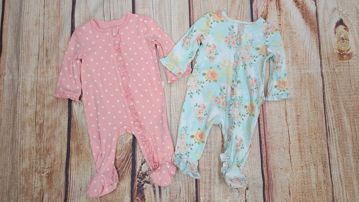 CLEARANCE LITTLE ME ROSE MEADOW 2 PK FOOTIES LLQ15609N