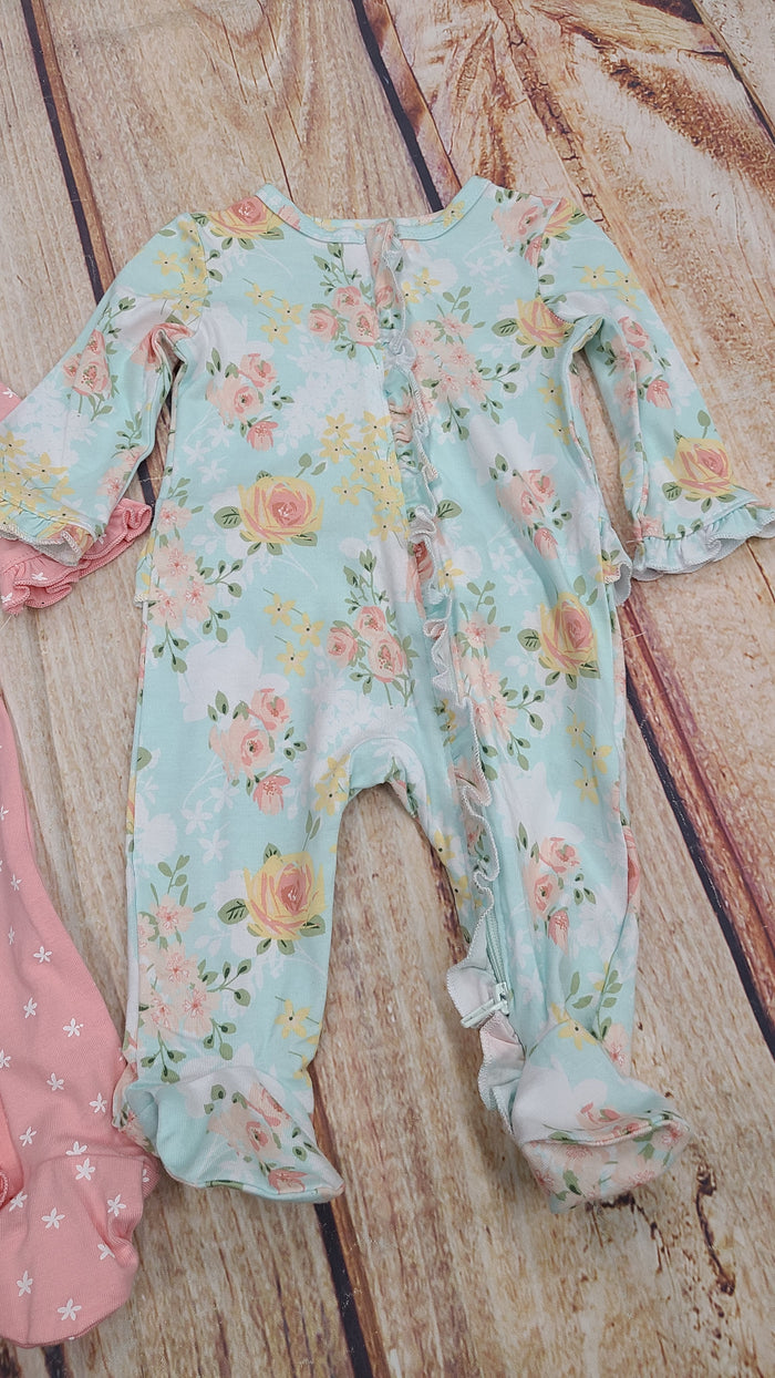 CLEARANCE LITTLE ME ROSE MEADOW 2 PK FOOTIES LLQ15609N