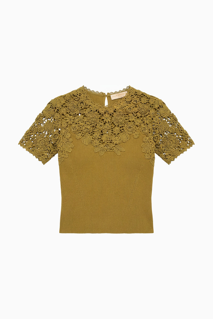 Clelia Crochet Top - Loden