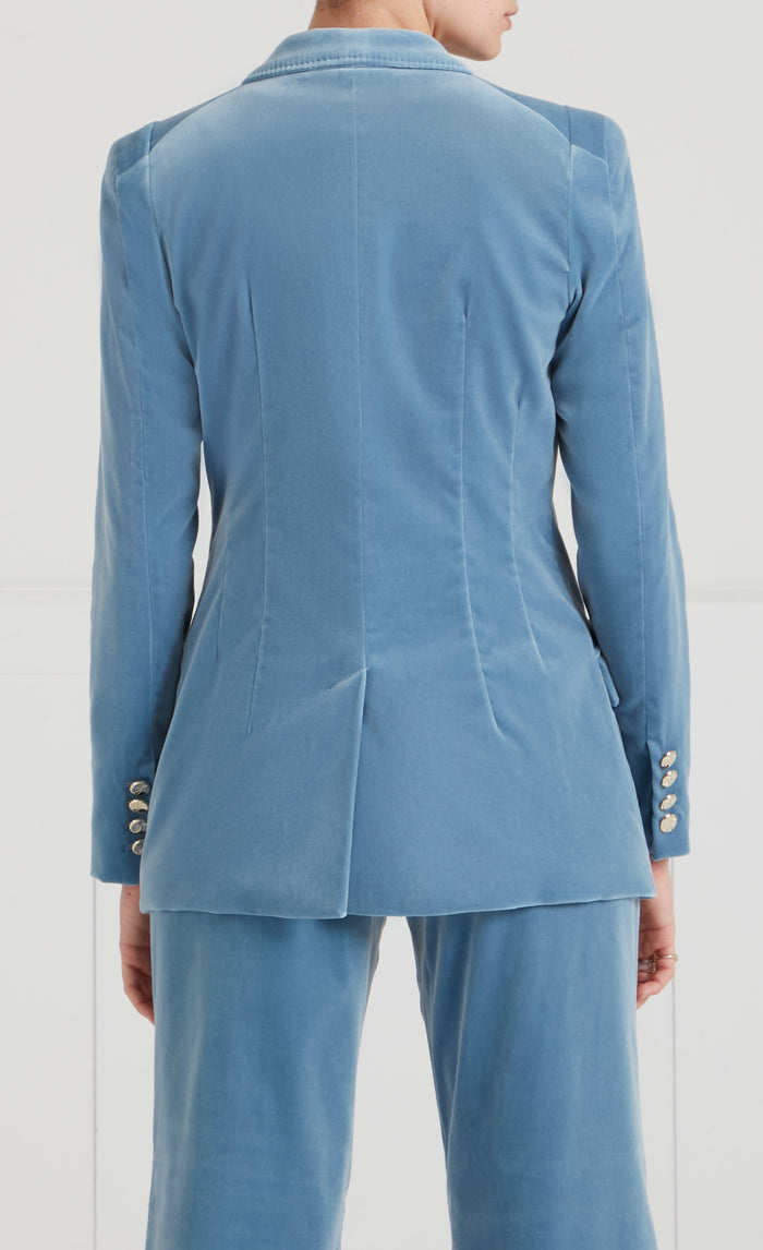 Clove Velvet Jacket - Ice Blue