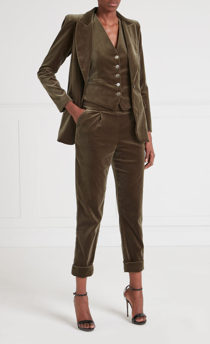Clove Velvet Jacket - Militare