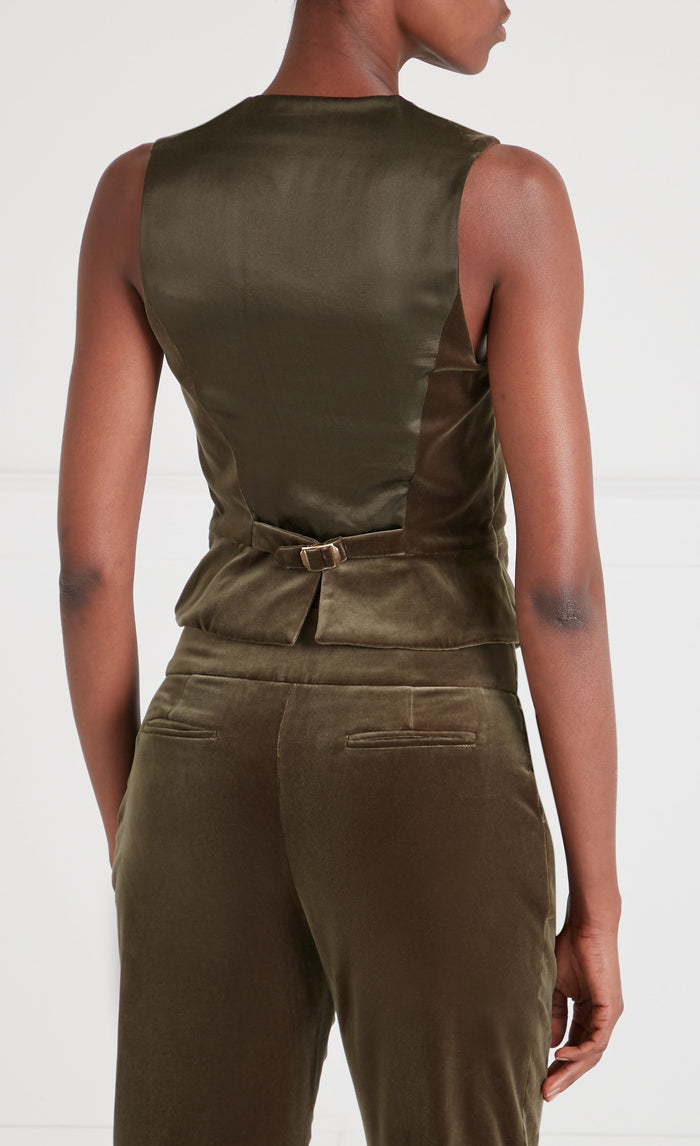 Clove Velvet Waistcoat - Militare