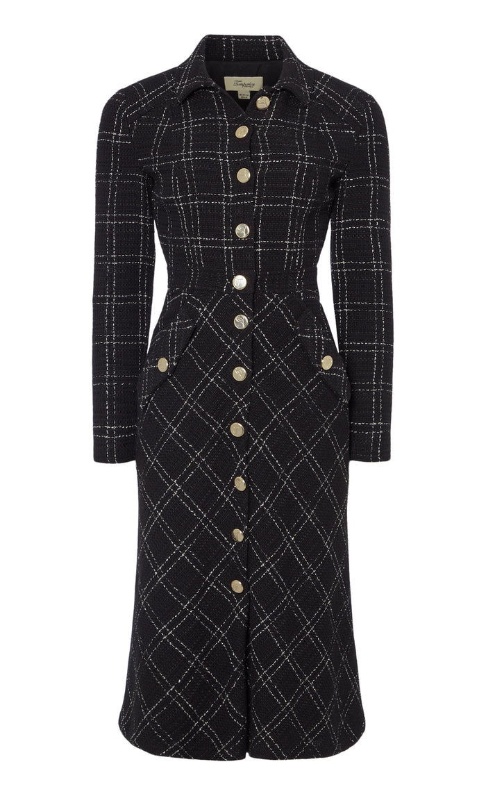Colonel Dress - Black Check