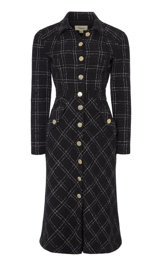 Colonel Dress - Black Check