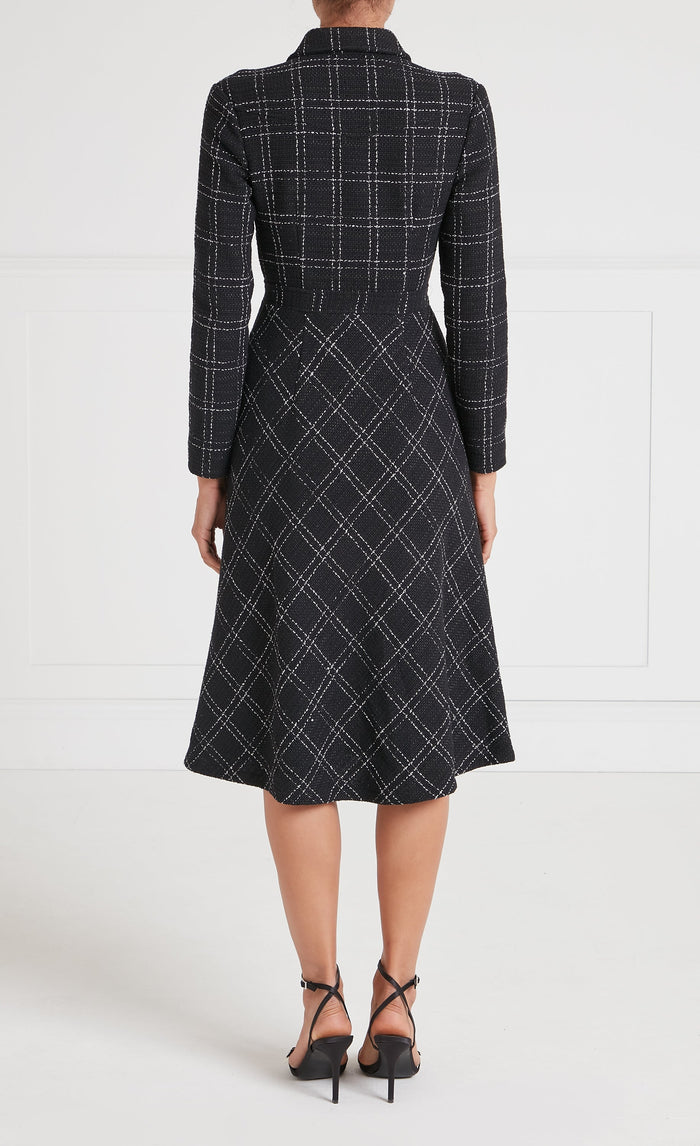 Colonel Dress - Black Check