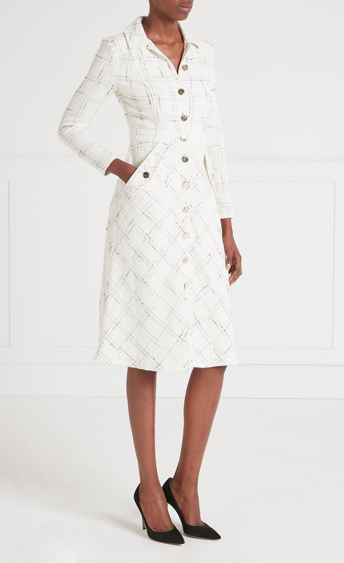 Colonel Dress - White Check